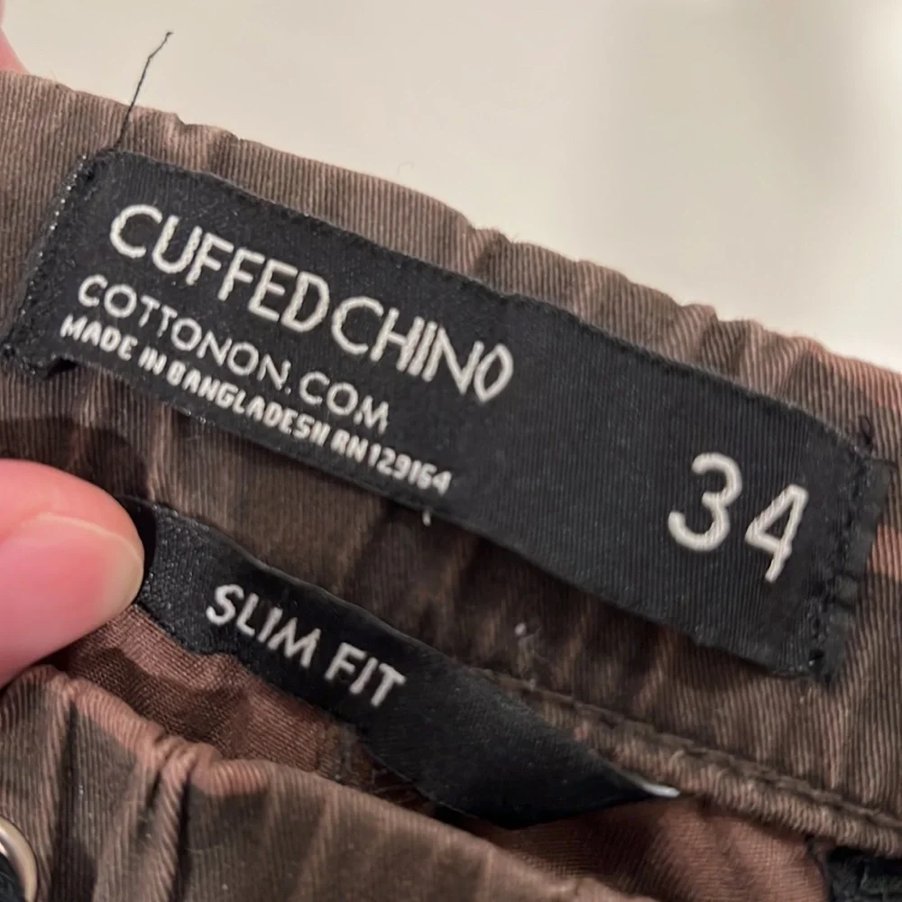 Cotton On - Camo Cuffed Chino Joggers - Slim Fit - Size 34 - Picture 7 of 7